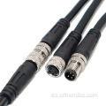 8pin macho hembra m12/m8 sensor cable impermeable industrial